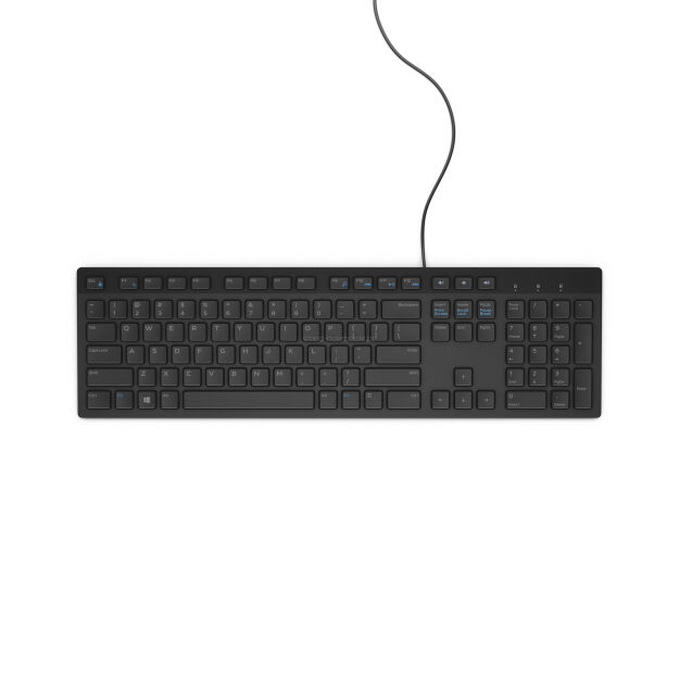 Klawiatura przewodowa Dell USB KB216 czarna (RTL BOX) (580-ADHY)