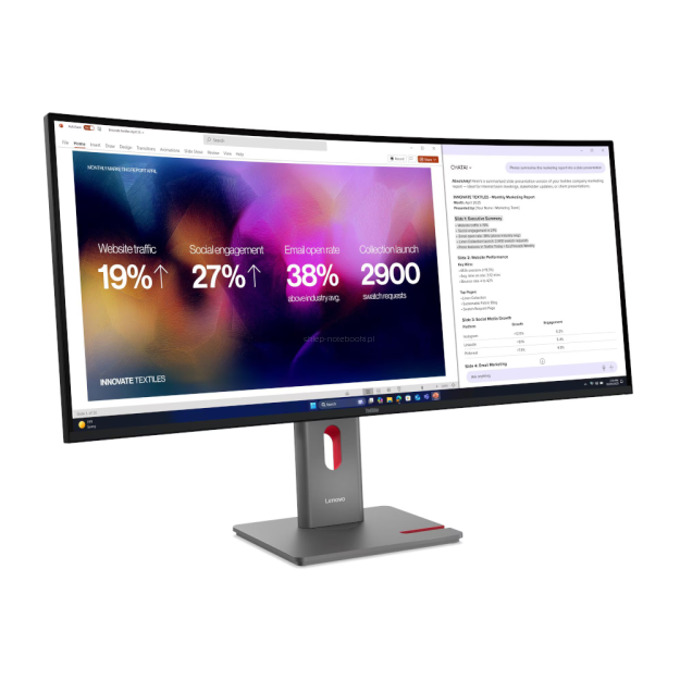 Monitor Lenovo ThinkVision P40wd-40 z kamerą ThinkVision MC60 (64B4YAT1EU)