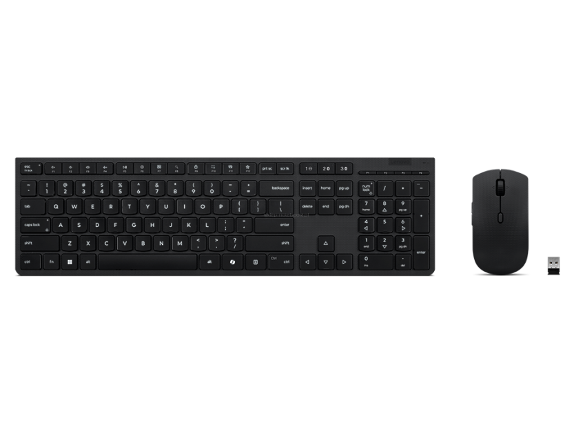 Zestaw Lenovo bezprzewodowy Professional Wireless Rechargeable Combo z klawiszem Microsoft Copilot (4X31R64351)